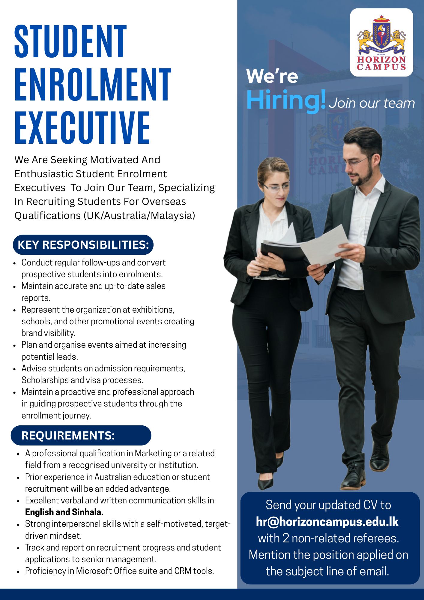 Student Enrollment Executive -International 11.02.2026